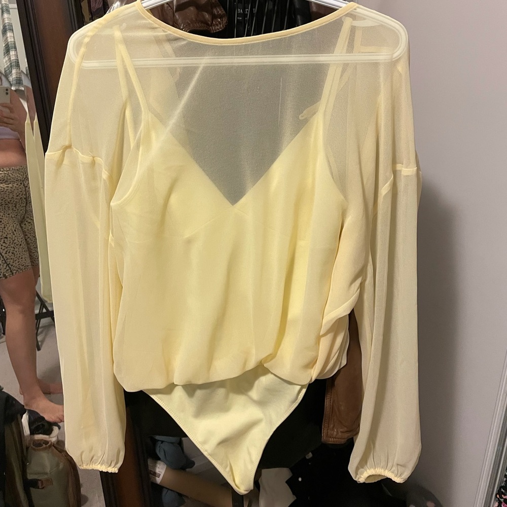 Wilfred bodysuit sheer material